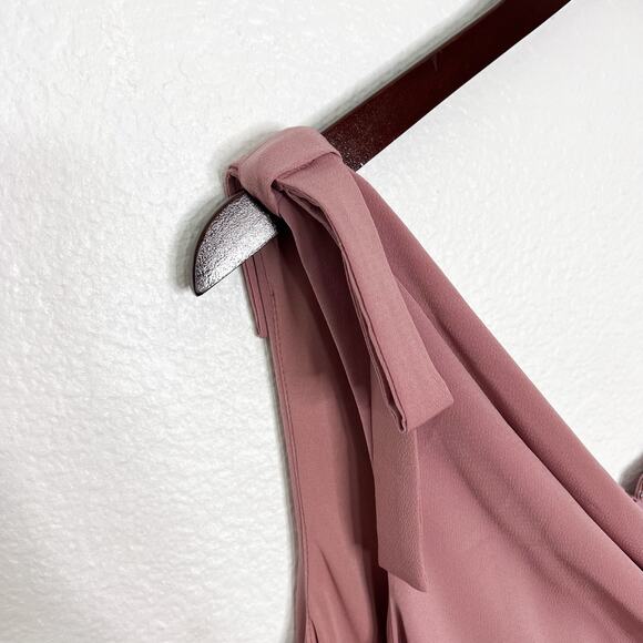 Adrianna Papell Pink Sleeveless Long Cowl Neck Gown Size 16 - Picture 5 of 12